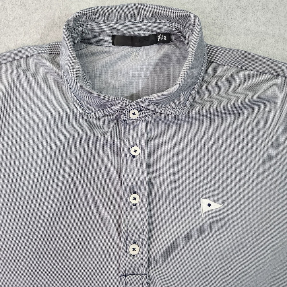 RLX Ralph Lauren Polo Shirt Mens XL Gray Performance Stretch Golf Casual
